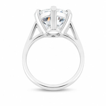 7.50 Ct Round Natural Diamond Solitaire Ring in 925 Silver — HPHT Treated
