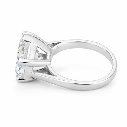 7.50 Ct Round Natural Diamond Solitaire Ring in 925 Silver — HPHT Treated
