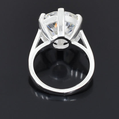 7.50 Ct Round Natural Diamond Solitaire Ring in 925 Silver — HPHT Treated