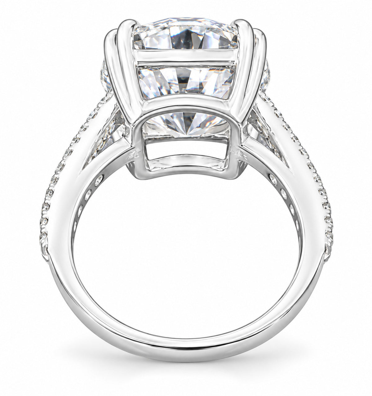 6.00 Ct Natural Diamond Ring in 925 Sterling Silver — HPHT Treated