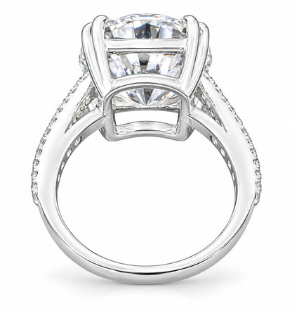 6.00 Ct Natural Diamond Ring in 925 Sterling Silver — HPHT Treated