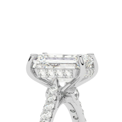 2 Ct Radiant-Cut Natural Diamond Ring — Hidden Halo Setting