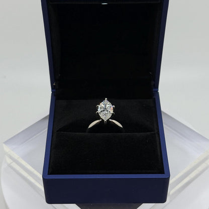 3.30 Ct Marquise Natural Diamond Solitaire Engagement Ring – Six-Prong Setting