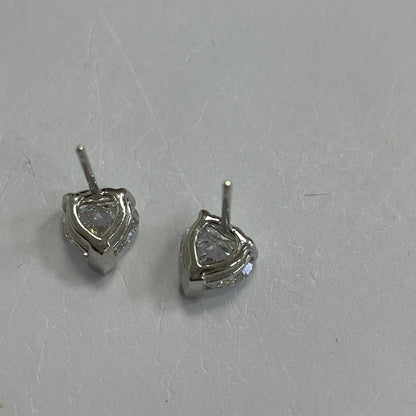 2 Ct TW Heart-Shaped Natural Diamond Stud Earrings — Three-Prong Setting
