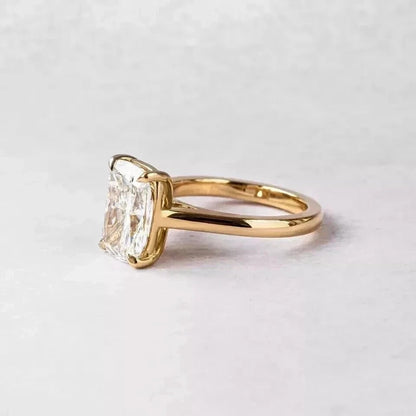 2 Ct Cushion-Cut Natural Diamond Solitaire Ring — Four-Prong Setting